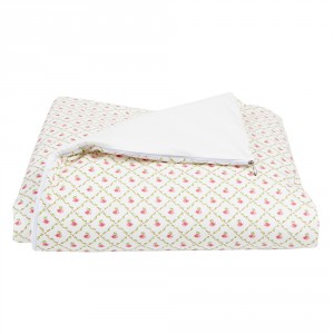 Edredom de Mini Cama Dupla Face e Duvet Estampa Kate Rose