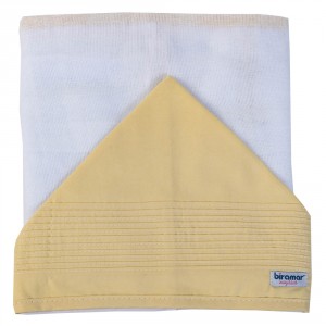 Toalha de Fralda para Bebê Com Capuz Percal Nervurado Amarelo