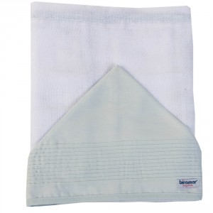 Toalha de Fralda para Bebê Com Capuz Percal Nervurado Azul