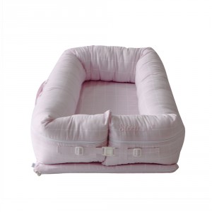 Bercinho Portátil Ninho para Bebê Sleep UM Master (1,00m x 60cm x 15cm) Boston Rosa