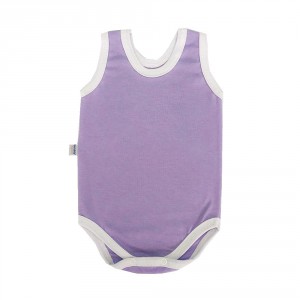 Body para Bebê Manga Regata P - Lilás Escuro