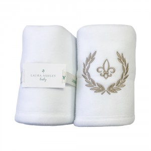 Cobertor Soft para Bebê 02 Peças Fleur de Lis Vanilla