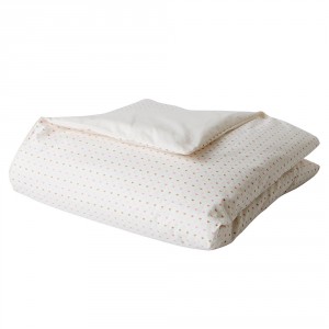 Edredom Duvet Solteiro com Zíper 2,20 x 1,43 - Amor Marfim / Rosa