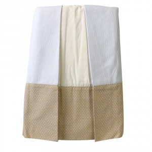 Babado de Berço Piquet Barrado - Fleur de Lis Vanilla