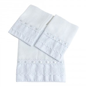 Fralda de Ombro Cremer para Bebê com 2 Fraldas de Boca Bless Percal Branco