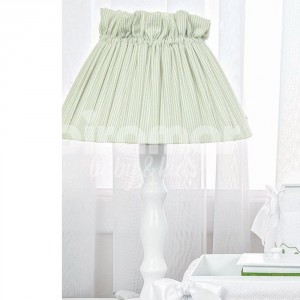 Abajur para Quarto de Bebê Franzido Listrado Verde