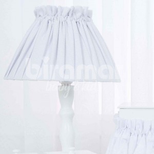 Abajur para Quarto de Bebê Franzido Piquet Branco