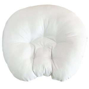 Almofada Ninho Redonda Percal 200 Fios Acetinado Branco