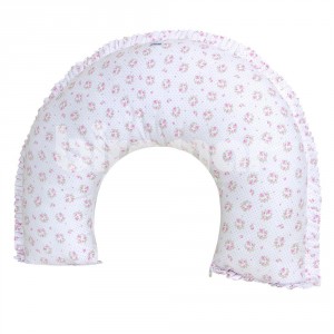 Almofada de Amamentação para Bebê Tiffany Floral Poá Rosa