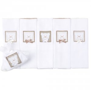 Conjunto 5 Fraldas para Bebê Cremer Luxo Premiere Nude