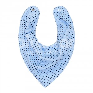 Babador Bandana para Bebê Chocolate Azul 100% Algodão