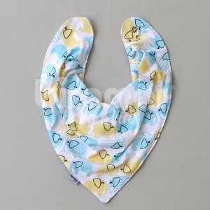 Babador Bandana para Bebê Elefantinho Amarelo