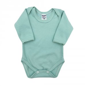 Body para Bebê Manga Longa P Suedine 100% Algodão Picô - Verde