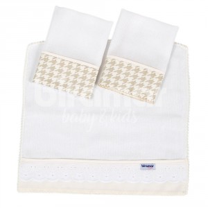 Boquinha Fralda Cremer 3 Peças para Bebê Windsor Bege