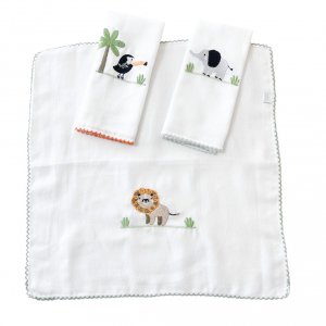 Boquinha Fralda Cremer 3 Peças para Bebê Felice Safari