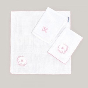Boquinha Fralda Cremer 3 Peças para Bebê Versailles Rosa