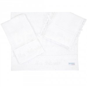 Boquinha Fralda Cremer 2 Peças para Bebê Meu Batizado Branco