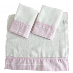 Boquinha Fralda Cremer 3 Peças para Bebê Boston Rosa