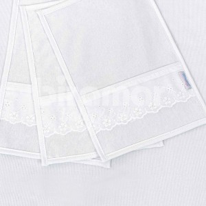 Boquinha Malha 3 Peças para Bebê Algodão Doce Branco