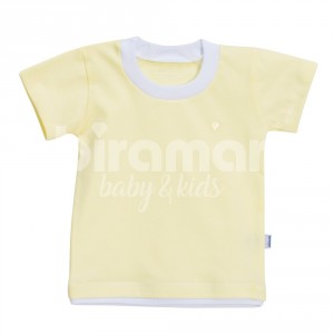 Camiseta para Bebê e Kids Manga Curta G - Amarelo