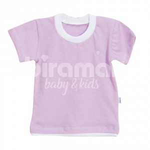 Camiseta para Bebê e Kids Manga Curta G - Lilás