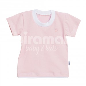 Camiseta para Bebê e Kids Manga Curta G - Rosa