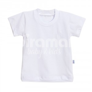 Camiseta para Bebê e Kids Manga Curta GG - Branco