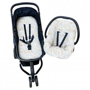 Conjunto Capa para Carrinho + Bebê Conforto Felice Arco Íris