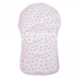 Capa para Carrinho de Bebê Bordada Tiffany Floral Poá Rosa