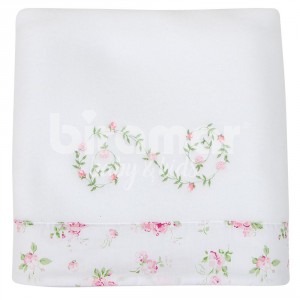 Cobertor Soft para Bebê Bordado Josephine Rosa