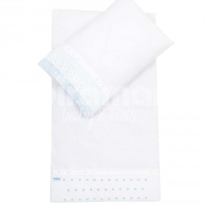 Colchonete para Carrinho de Bebê com Fronha Malha Bless Azul