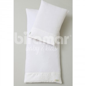 Colchonete para Carrinho de Bebê com Fronha Malha Royal Branco Percal