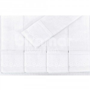 Conjunto 5 Fraldas para Bebê Cremer Luxo Algodão Doce Branco