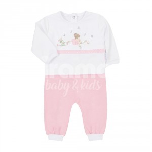 Conjunto Pagão 3 Peças Bordado Bailarina Rosa - Tamanho Único