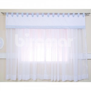 Cortina para Quarto de Bebê com Bandô Glamour Azul