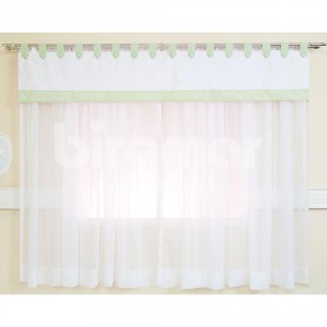 Cortina para Quarto de Bebê com Bandô Glamour Verde