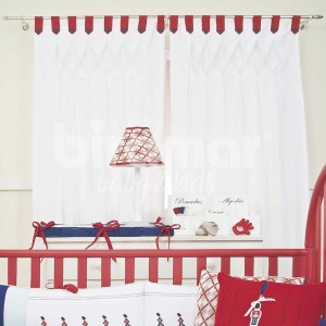 Cortina para Quarto de Bebê Percal com Lapela e Botão Toy Soldiers Royal