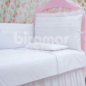 Kit Enxoval de Berço Lollipop II Mousse Branco 8 peças