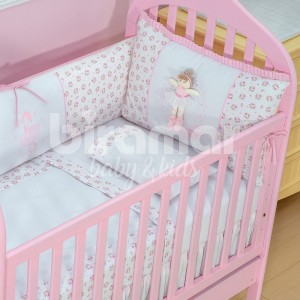 Kit Enxoval de Berço Lollipop II Bailarina Rosa 8 peças