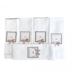 Conjunto 5 Fraldas para Bebê Cremer Luxo Premiere Nude