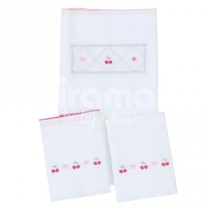 Fralda de Ombro Cremer para Bebê com 2 Fraldas Boca Clementine Rosa