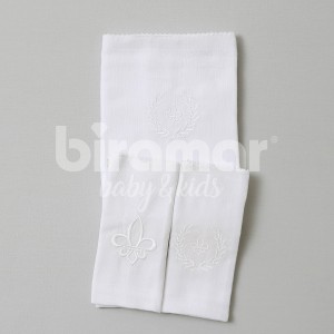 Fralda de Ombro Cremer para Bebê com 2 Fraldas Boca Royal Branco
