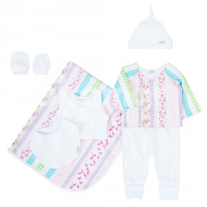 Gift Set para Bebê Clementine Branco 7 Peças - Tamanho Único