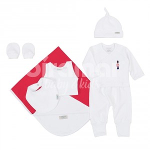 Gift Set para Bebê Toy Soldiers Branco 7 Peças - Tamanho Único