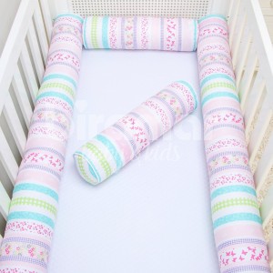 Kit de Berço Rolinho 4 Peças Clementine Rosa