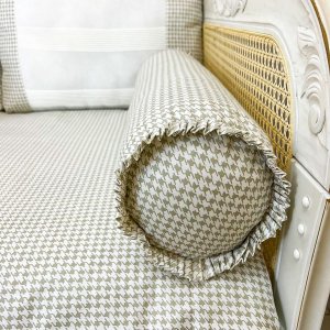 Kit Cama Babá 9 Peças com Saia Windsor Bege