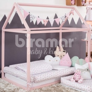 Kit Montessoriano Rolinho 5 Peças Tiffany Floral Poá Rosa