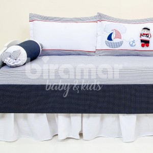 Kit Cama Babá 7 peças Lollipop com Saia Marinheiro