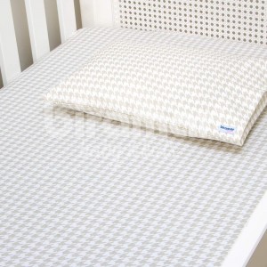 Lençol para Berço 2 Peças Estampado Windsor Bege - Lençol c/ Elástico e Fronha