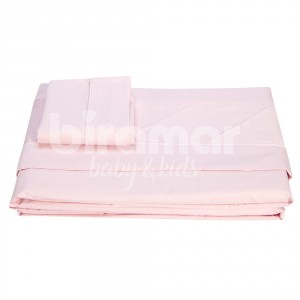 Jogo de Lençol Montessoriano 3 Peças Percal Rosa